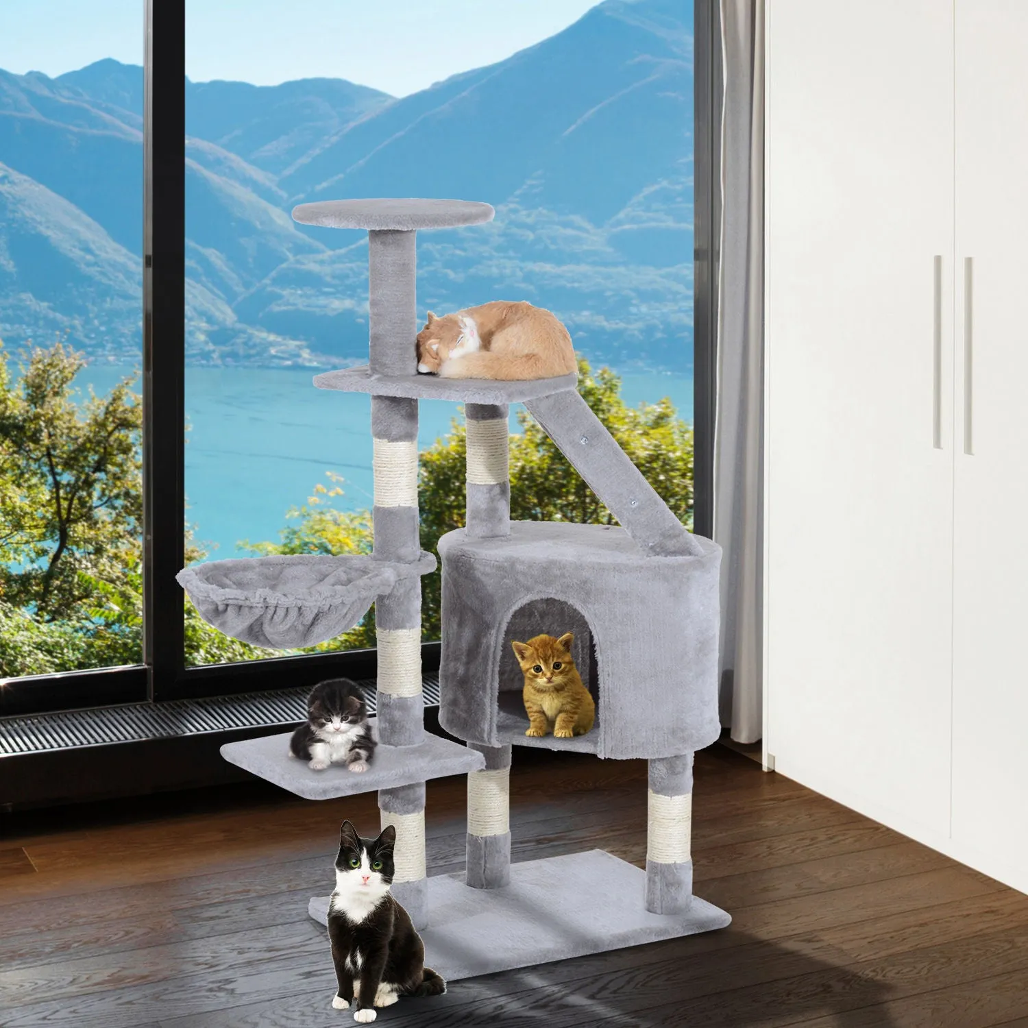 125 cm Cat Tree-Grey