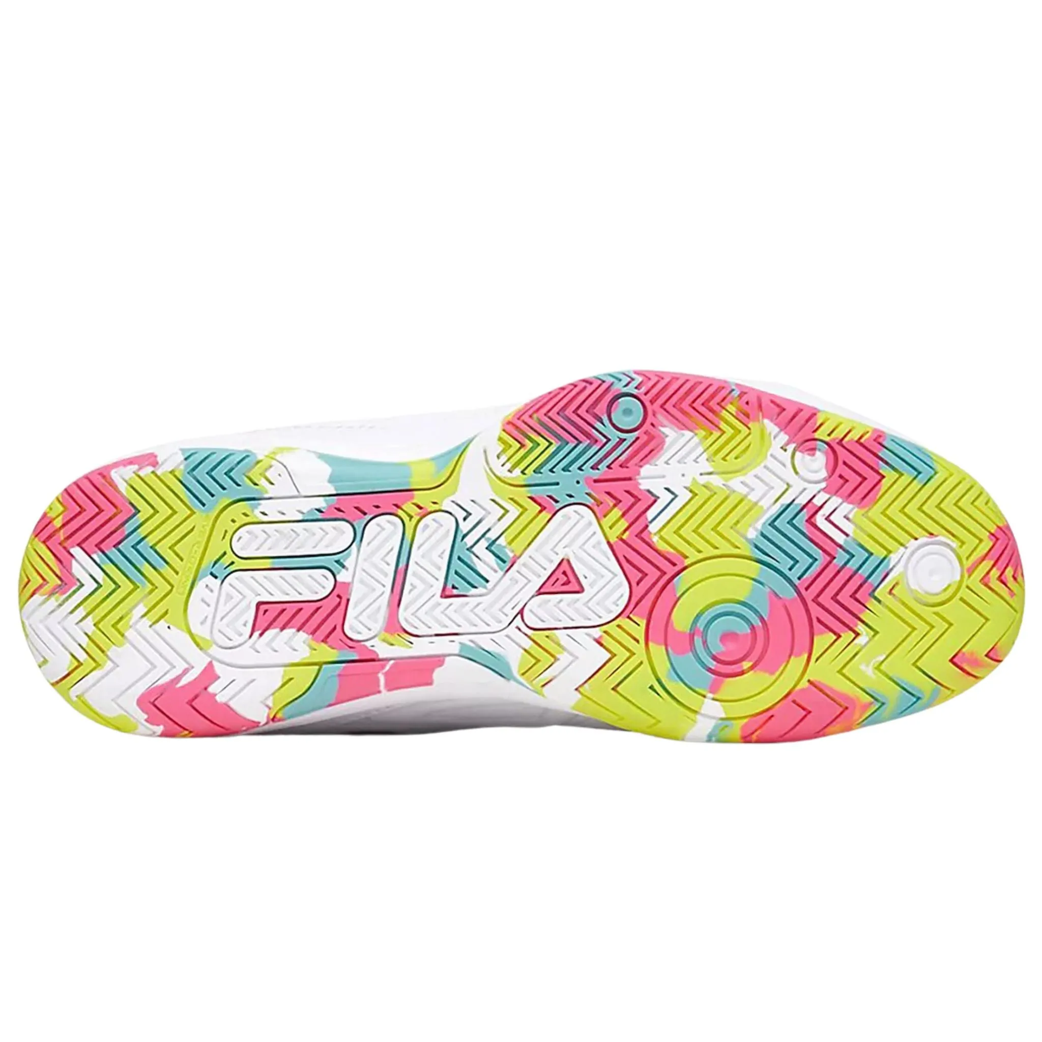 Fila Women's 5PM00605 199 Double Bounce 3 White Multi Pickleball Shoes