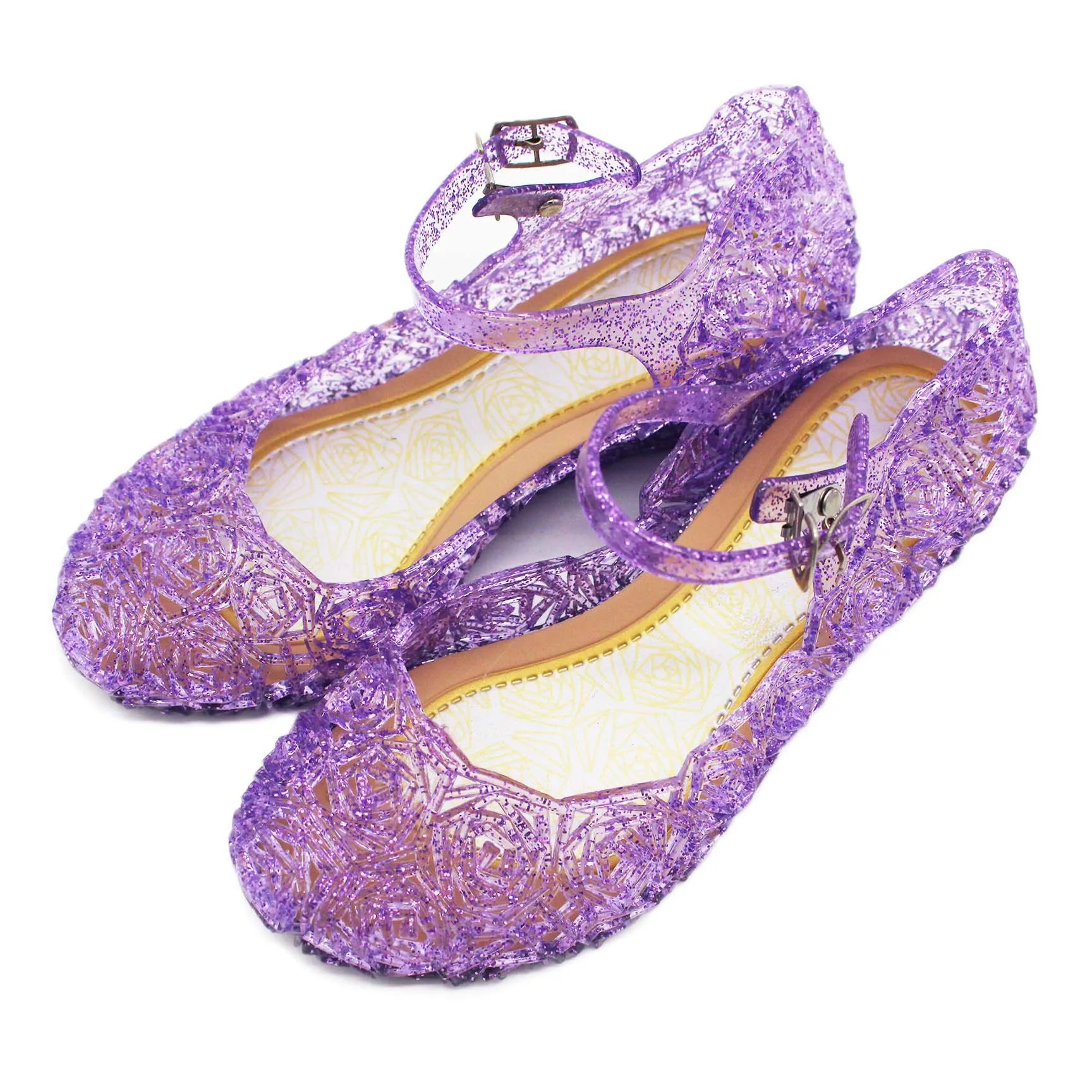 Floral Pattern Jelly Flats