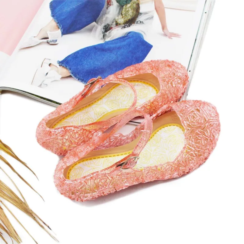 Floral Pattern Jelly Flats
