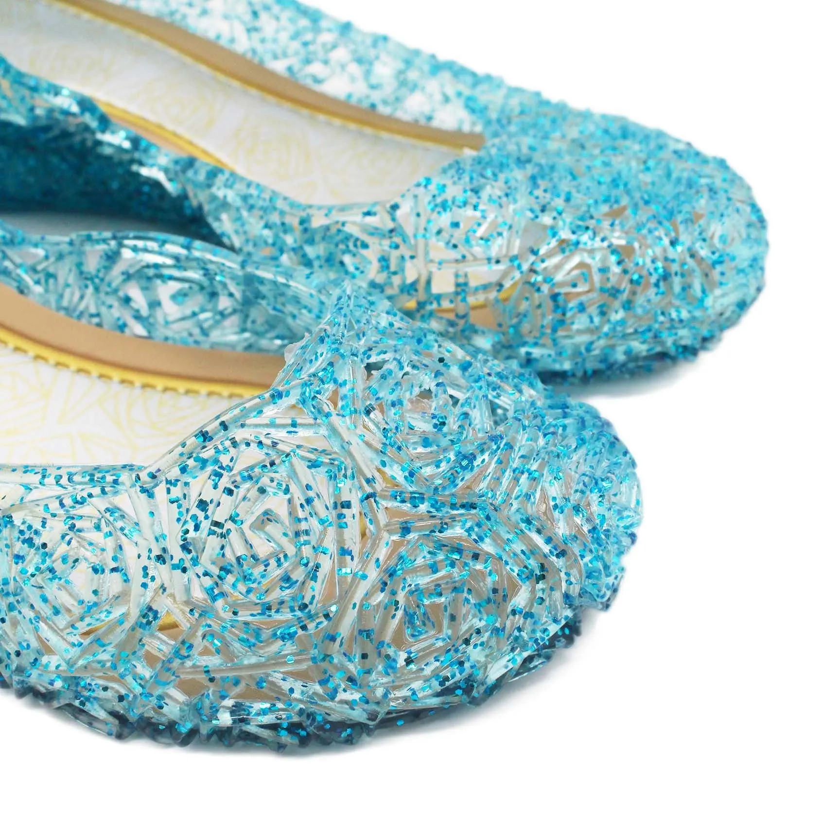 Floral Pattern Jelly Flats