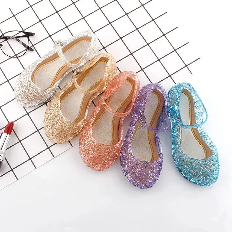 Floral Pattern Jelly Flats