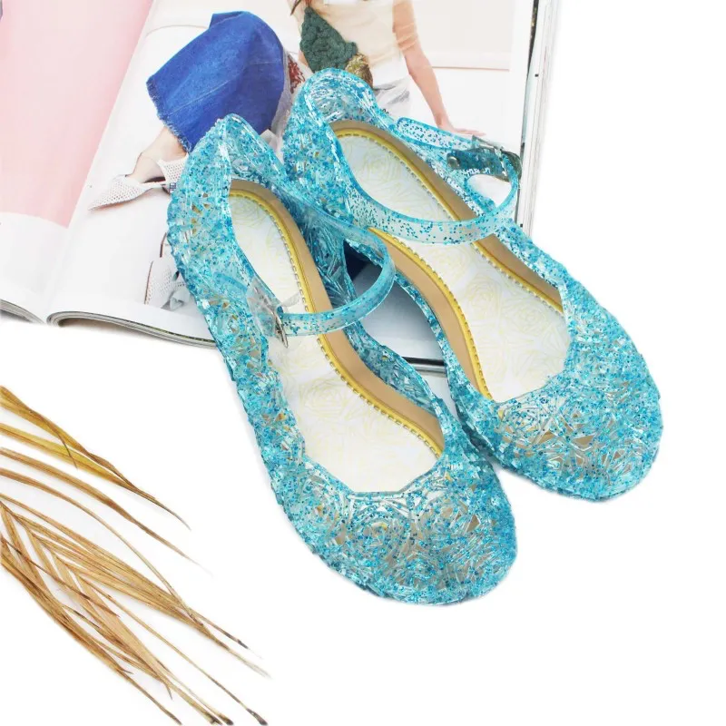 Floral Pattern Jelly Flats