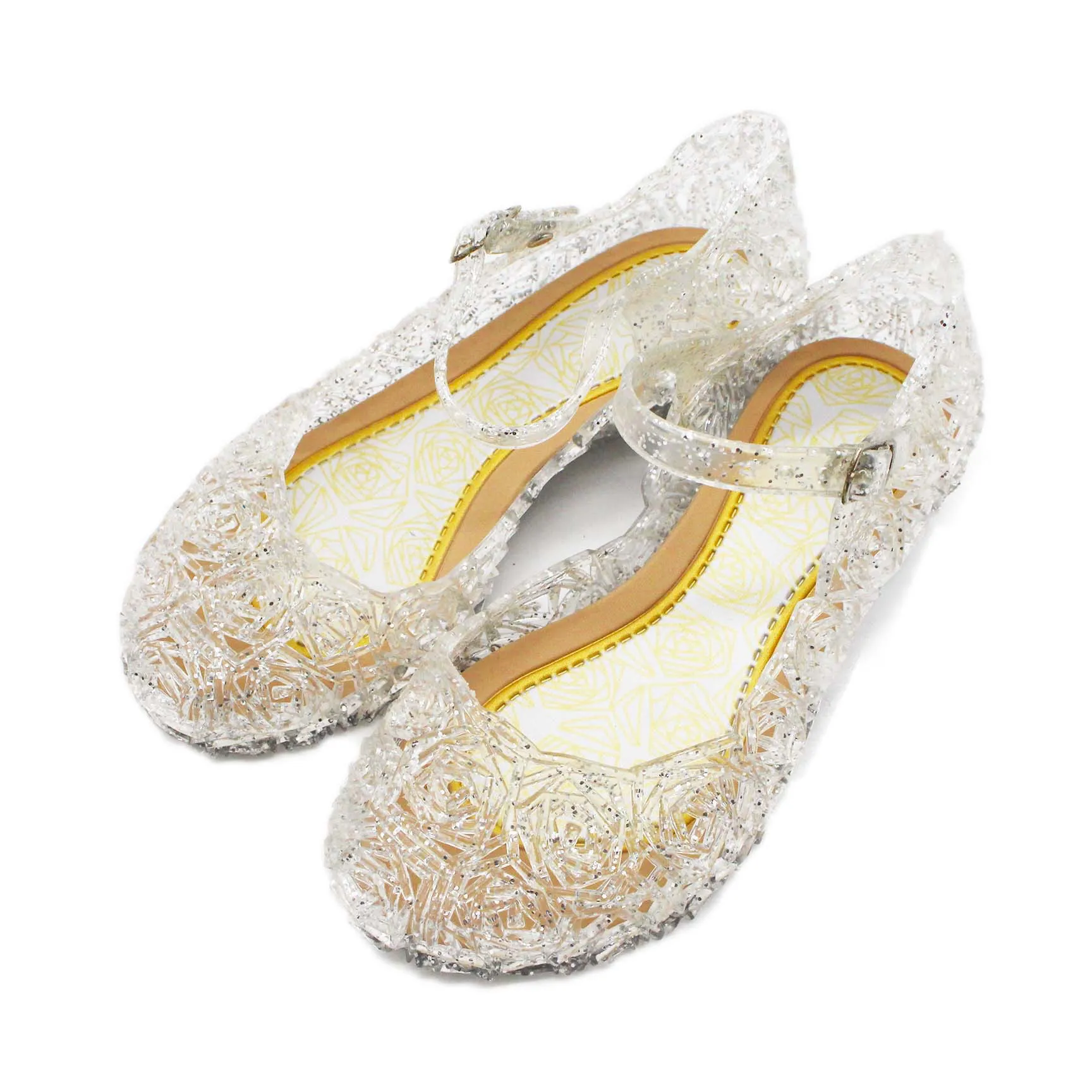 Floral Pattern Jelly Flats