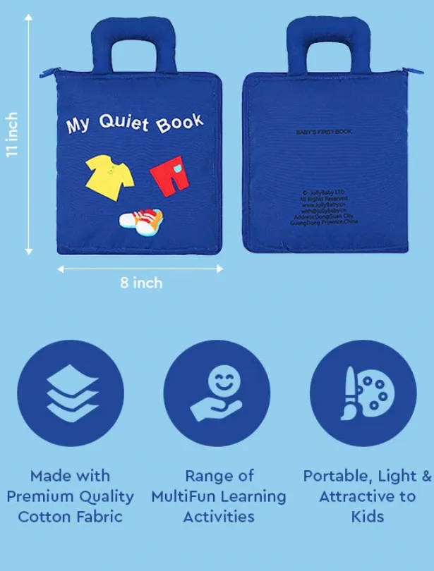 Jollybaby My Quiet Book 3D Montessori Activity Book
