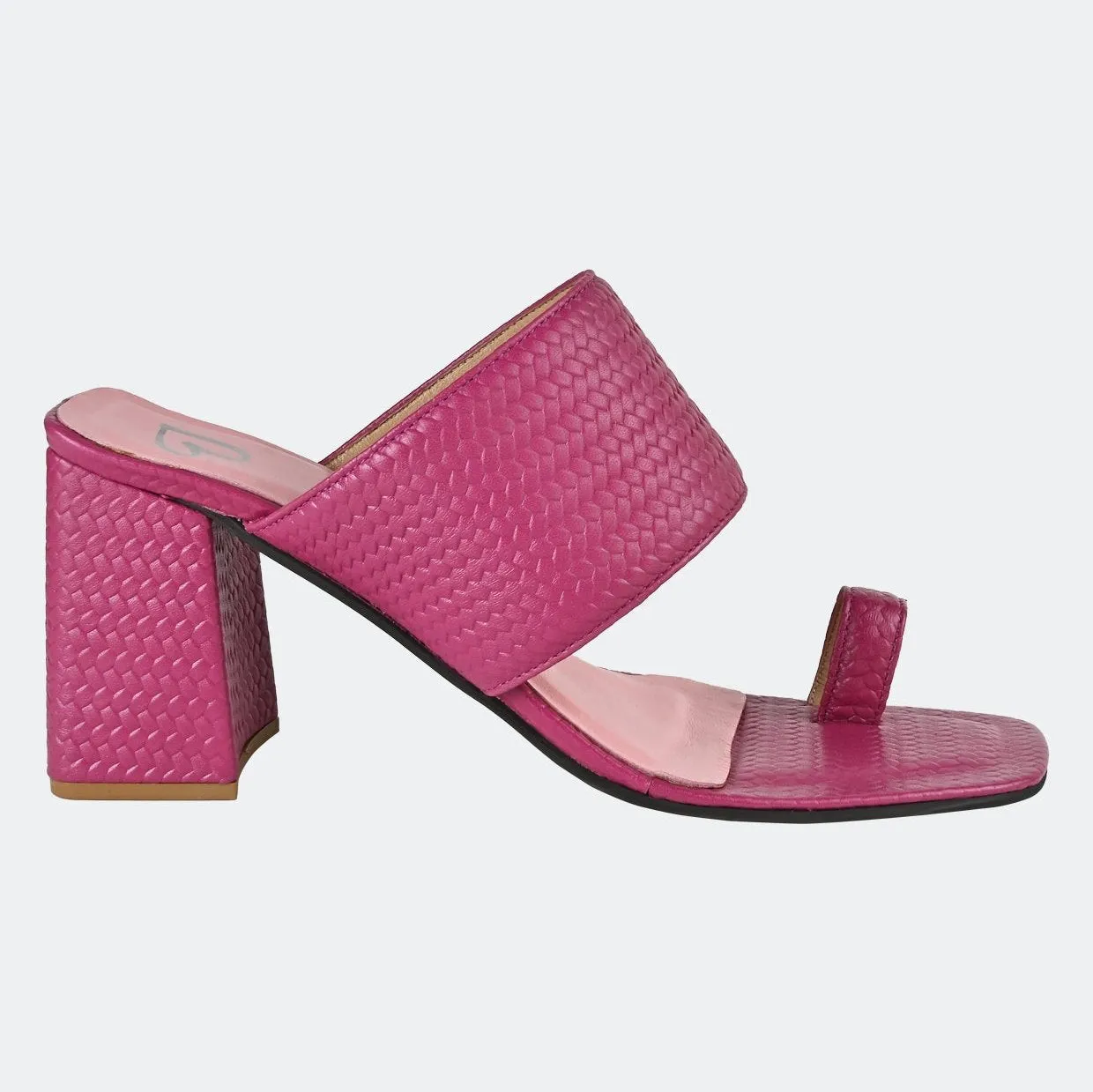 Pink One Toe Heels For Women