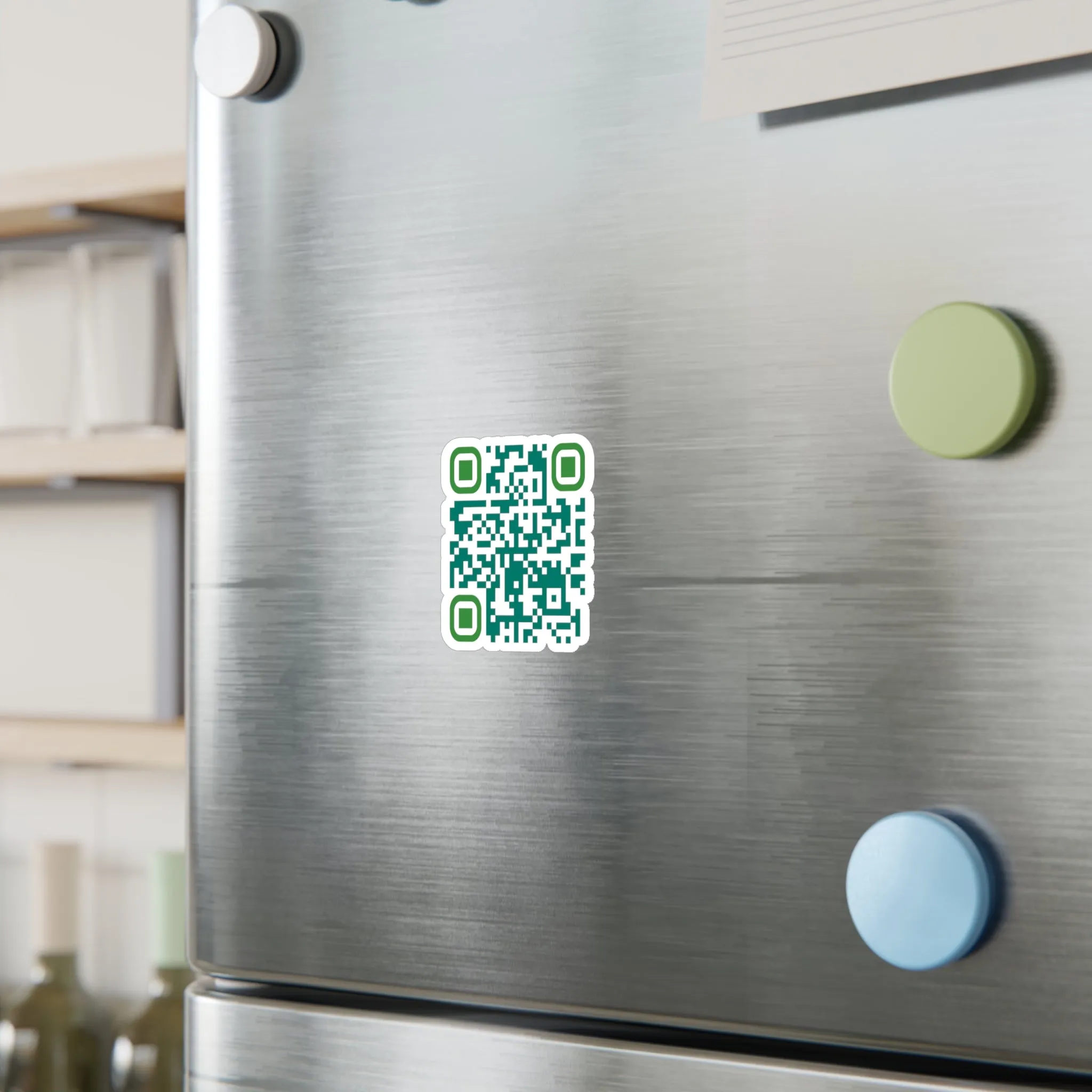 QR Code Waterproof Kiss-Cut Vinyl Decal/Sticker - Be Powerful and Determined