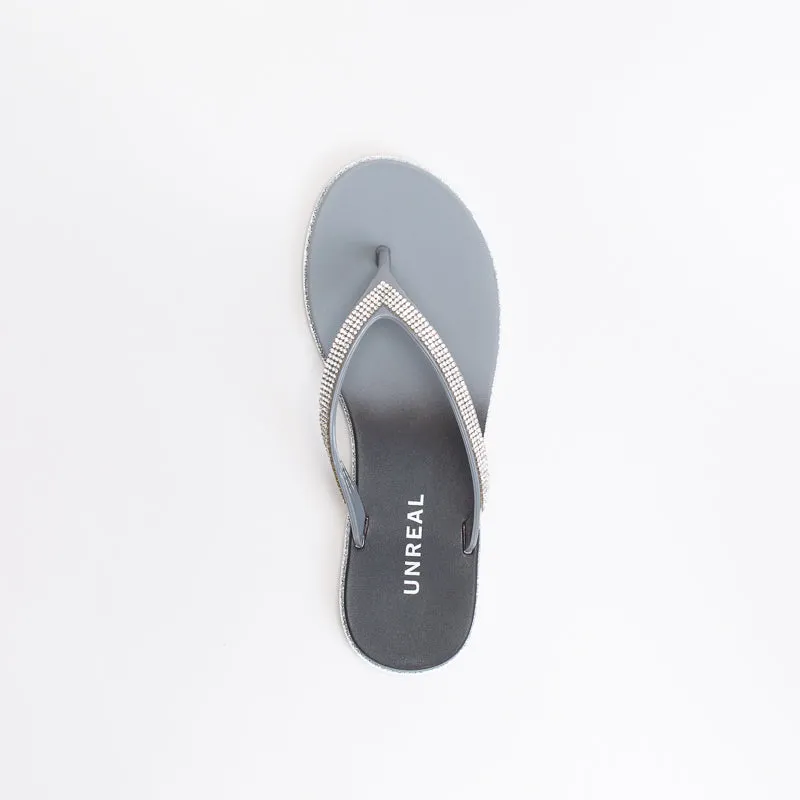 Unreal Women Diamante Jelly Flip Flop _ 147436