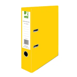 Value Lever Arch File Paperbacked A4 Yellow