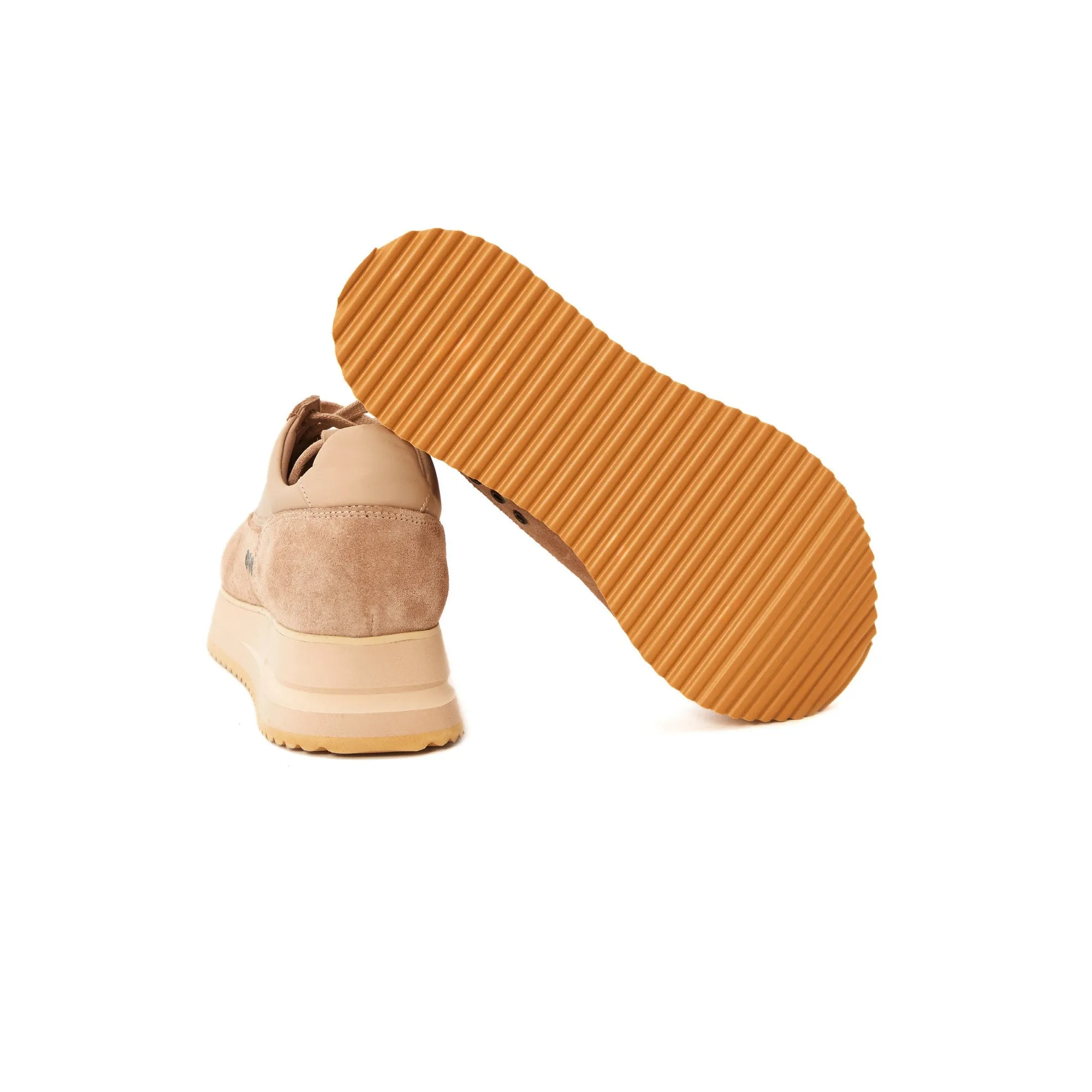 Women's Suede Calf Leather Handmade Sneakers W5014