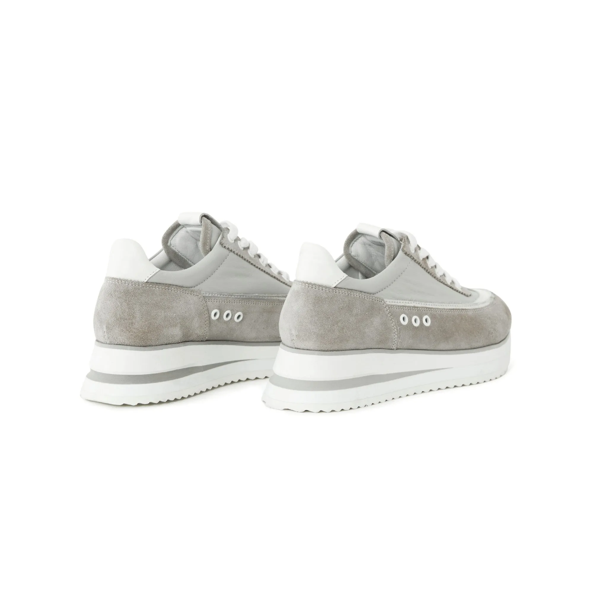 Women's Suede Calf Leather Handmade Sneakers W5014