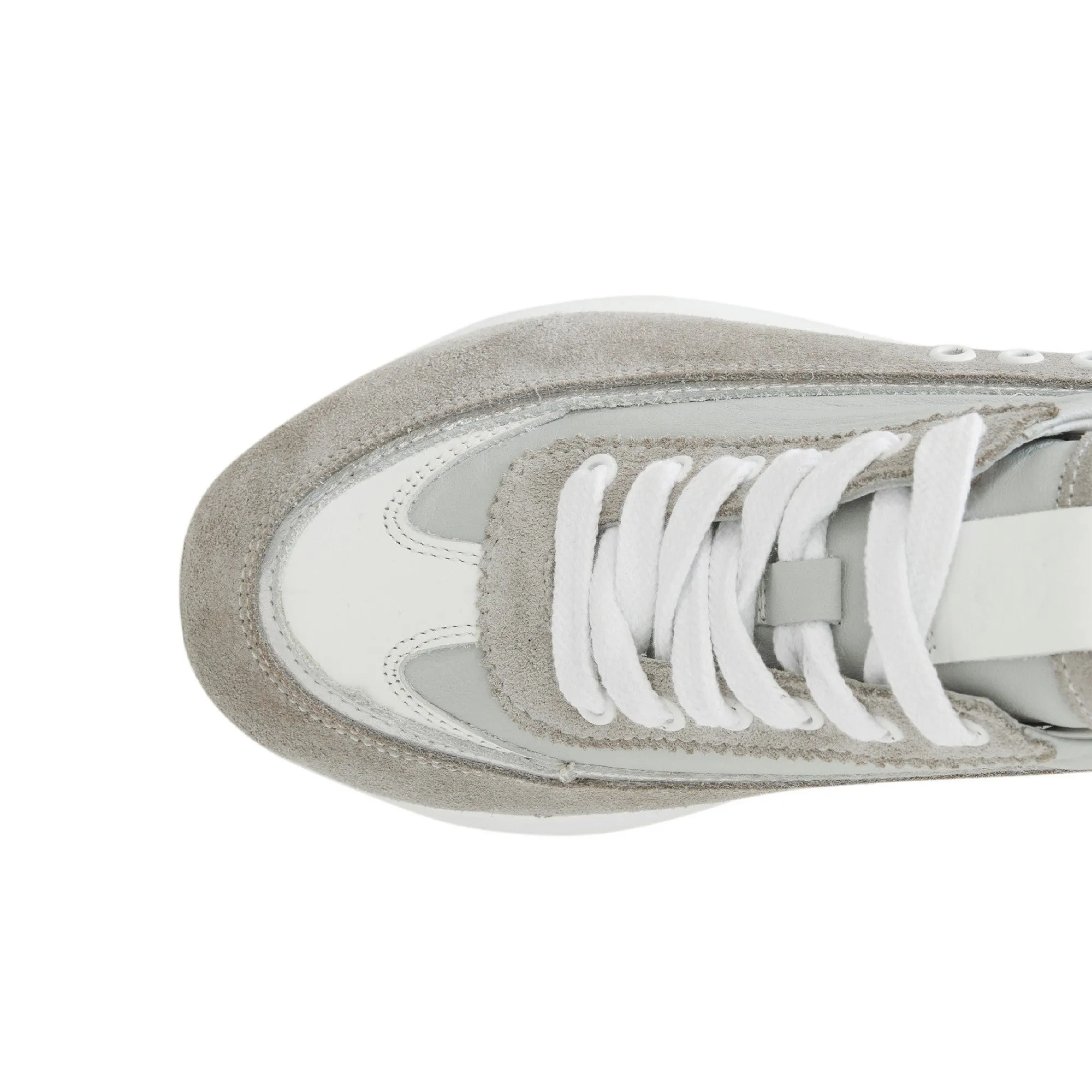 Women's Suede Calf Leather Handmade Sneakers W5014